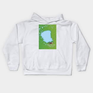 mille lacs lake Minnesota travel map Kids Hoodie